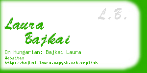 laura bajkai business card